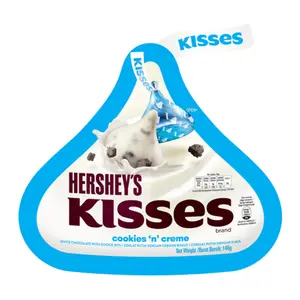 Socola Trắng, Kisses, Cookies n Creme, White Chocolate with Cookie Bits (146g) - HERSHEY'S
